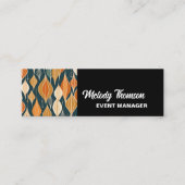 Atomtropfen aus dem Mittelalter Ocker Moderner Ret Mini Visitenkarte (Vorderseite)