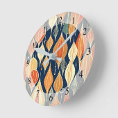 Atomtropfen aus dem Mittelalter Ocker Moderner Ret Runde Wanduhr (Winkel)