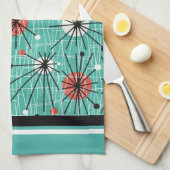 Atomtürkis Geschirrtuch (Viertel Falte)