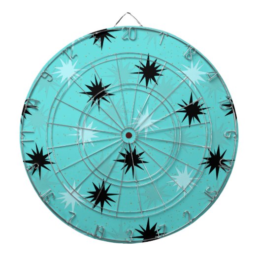 Atomtürkisfarbene Sternexplosion Metal Dart Board Dartscheibe (vorne)