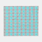 Atomturquoise Dots Fleece Blanket (Vorderseite (Horizontal))
