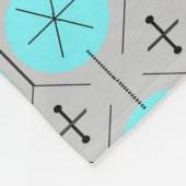 Atomturquoise Dots Fleece Blanket (Ecke)