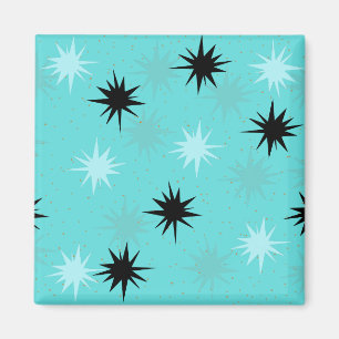 Atomturquoise Sternexplosion Square Magnet