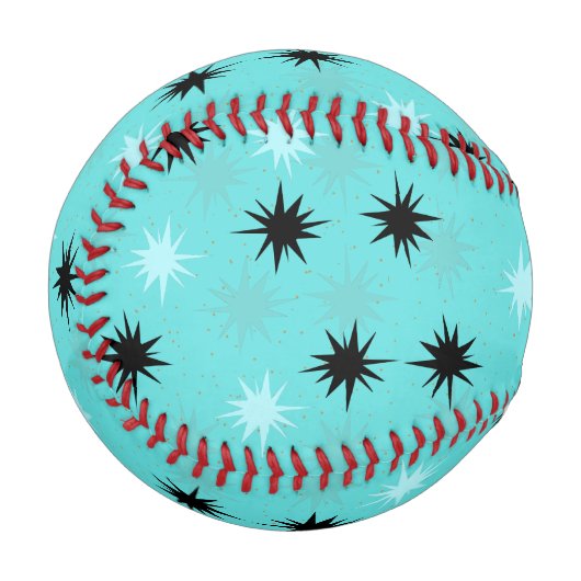 Atomturquoise Sternexplosionen Baseball (Vorderseite Links)