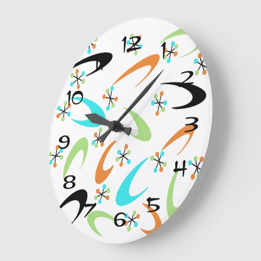 Atomuhr Mitte des Jahrhunderts Große Wanduhr (Winkel)