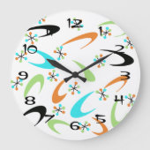 Atomuhr Mitte des Jahrhunderts Große Wanduhr (Vorderseite)