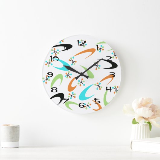 Atomuhr Mitte des Jahrhunderts Große Wanduhr (Zuhause)