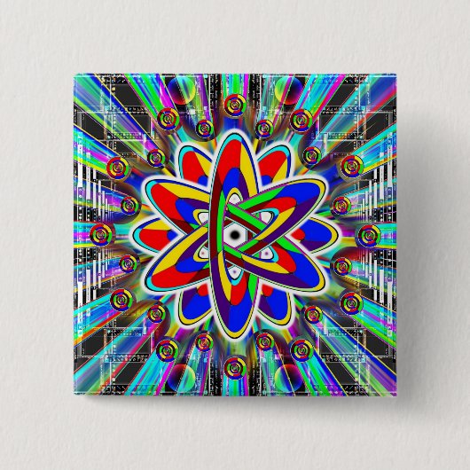 Atomunmögliches Rainbow-Bild Button (Vorderseite)