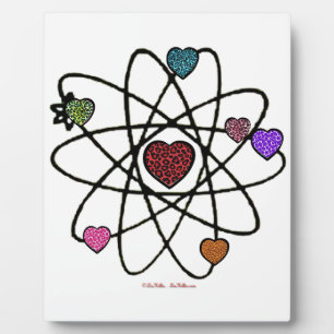 Atomvalentins-Leoparden-Druck-Herzen Fotoplatte