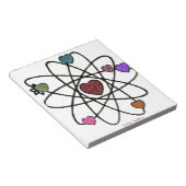Atomvalentins-Leoparden-Druck-Herzen Notizblock (angewinkelt)