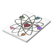 Atomvalentins-Leoparden-Druck-Herzen Notizblock (Rotiert)