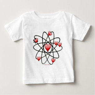 Atomvalentinsrot Herzen Baby T-shirt