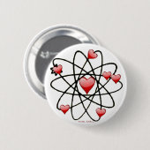 Atomvalentinsrot Herzen Button (Vorne & Hinten)