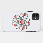 Atomvalentinsrot Herzen Case-Mate iPhone Hülle (Rückseite (Horizontal))