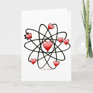 Atomvalentinsrot Herzen Feiertagskarte