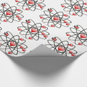 Atomvalentinsrot Herzen Geschenkpapier (Ecke)