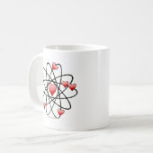 Atomvalentinsrot Herzen Kaffeetasse (Vorderseite Links)