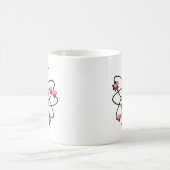Atomvalentinsrot Herzen Kaffeetasse (Mittel)