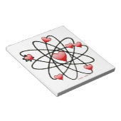 Atomvalentinsrot Herzen Notizblock (angewinkelt)