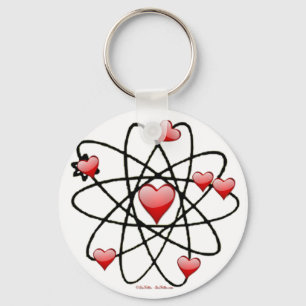 Atomvalentinsrot Herzen Schlüsselanhänger