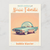 Atomwaffenfuturistisches Blasen-Blaster-Auto Postkarte (Vorderseite)