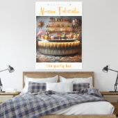 Atomwaffenfuturistisches Party-Bar Mitte des Jahrh Leinwanddruck (Insitu (Schlafzimmer))