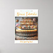 Atomwaffenfuturistisches Party-Bar Mitte des Jahrh Leinwanddruck (Vorderseite)