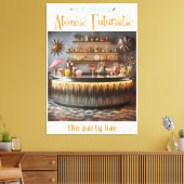 Atomwaffenfuturistisches Party-Bar Mitte des Jahrh Leinwanddruck (Insitu (Wohnzimmer))