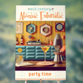 Atomwaffenfuturistisches Party Mitte des Jahrhunde Acrylschild (Neutral)