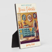 Atomwaffenfuturistisches Party Mitte des Jahrhunde Fotoplatte (Seite)