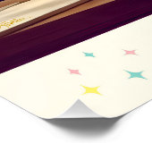 Atomwaffenfuturistisches Party Mitte des Jahrhunde Poster (Ecke)