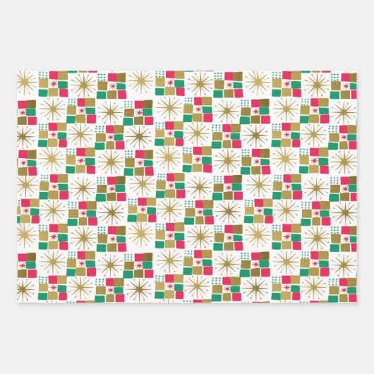 Atomweihnachtsfest  geschenkpapier set (Vorderseite 2)