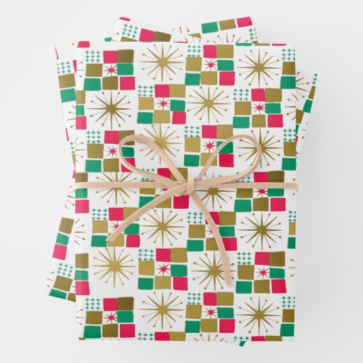 Atomweihnachtsfest  geschenkpapier set (Beispiel)