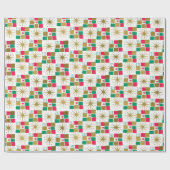 Atomweihnachtspapier Geschenkpapier (Flach)