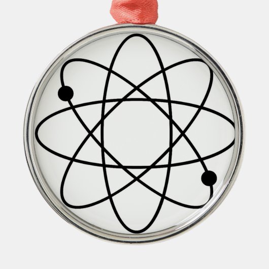 ATOMweihnachtsverzierungs-MITTE DES JAHRHUNDERTS Silbernes Ornament (Vorne)