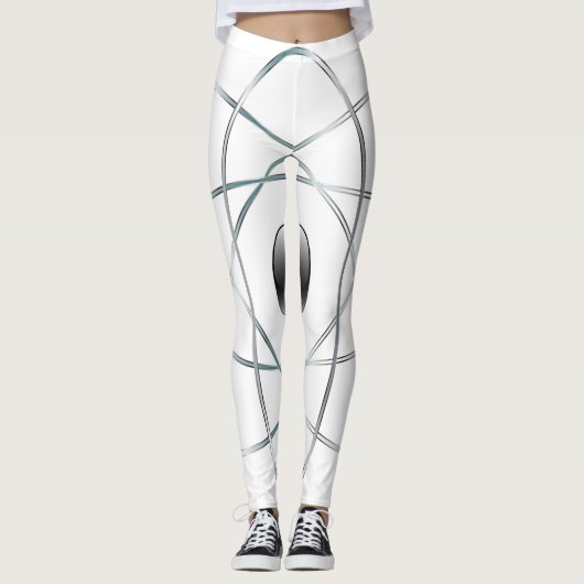 Atomweiße Leggings (Vorderseite)