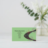 Atomwelle, Visitenkarteschablone Visitenkarte (Stehend Vorderseite)