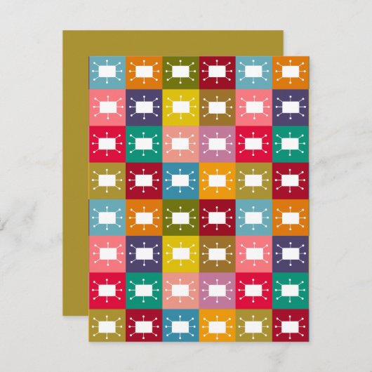 Atomwinkel Mitteilungskarte (Vorne/Hinten)