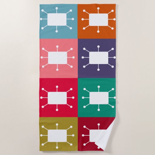 Atomwinkel Strandtuch (Vorderseite)