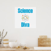 Atomwissenschaft Diva Poster (Küche)