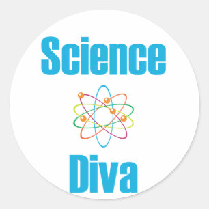 Atomwissenschaft Diva Runder Aufkleber