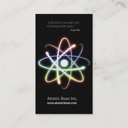 Atomwissenschaftler des Power-| Visitenkarte (Rückseite)