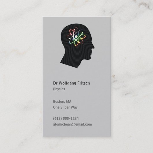 Atomwissenschaftler des verstand| visitenkarte (Vorderseite)