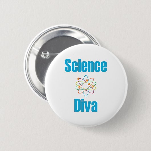 Atomwissenschafts-Diva Button (Vorne & Hinten)