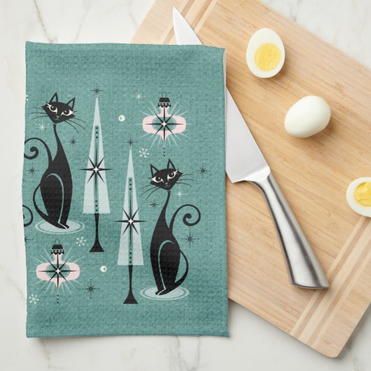 Atomy Kitty Christmas ©studioxtin Geschirrtuch (Viertel Falte)