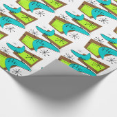 Atomzeit Boomerang Design Geschenkpapier (Ecke)