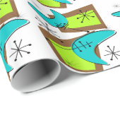 Atomzeit Boomerang Design Geschenkpapier (Rolleneckpunkt)