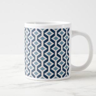 Atomzeit geometrisches Muster Jumbo-Tasse