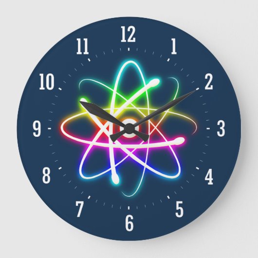 Atomzeit Große Wanduhr (Vorderseite)