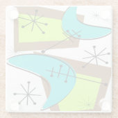 Atomzeit Inspiriert Boomerang Design Sandstone Coa Glasuntersetzer (Rückseite)